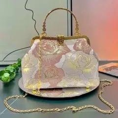 パーティーバッグ ハンドバッグ 正月 披露宴 結婚式 ショルダー ピンク 和装