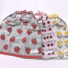 おりこうエプロン 3枚セット 1重 タオル生地 保育園 お食事用