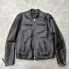美品⭐︎KADOYA シングルライダースジャケット ブラック KADOYA カドヤ シングルライダースジャケット メンズ SIZE LL