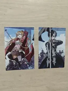 ソードアート・オンライン 来場者 特典 ポストカード アスナ、キリト