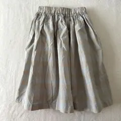 コットンスカート　ロングスカート　チェックスカート