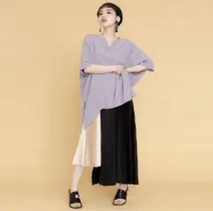 オズモーシス OSMOSIS 配色プリーツスカートのサムネイル