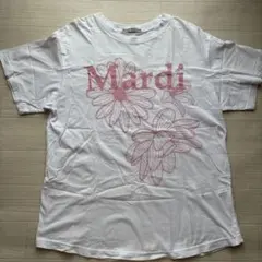 Mardi Mercredi Tシャツ ホワイト ピンクのサムネイル