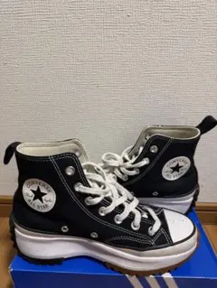 CONVERSE ブラック厚底スニーカー