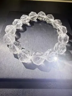 C7186」アイリス ヒマラヤ水晶 虹入り 8mm 半連23粒 ブレスレット
