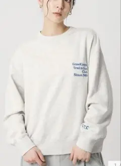 BEAUTY&YOUTH コットン裏毛 ロゴスウェット プルオーバー