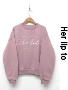 Herlipto ハーリップトゥ ロゴスウェット ボルドー - メルカリ