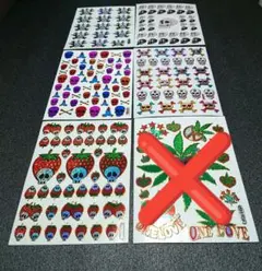 ドクロ シール まとめ売り キラキラ キラキラシール ごほうびシール 海外 タイ