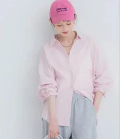 COCA オックスドルマンボリュームスリーブシャツ ピンク サイズ　XL