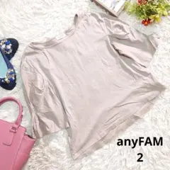 ✨美品✨♥anyFAM♥半袖カットソー（M）茶系/シンプル