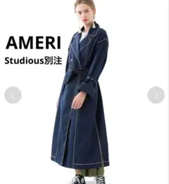 AMERI STUDIOUS 別注 invert シームトレンチコート ネイビーのサムネイル