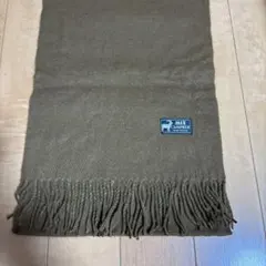 男女兼用カシミヤ混合MIX CASHMERE ブラウンマフラー フリンジ付き