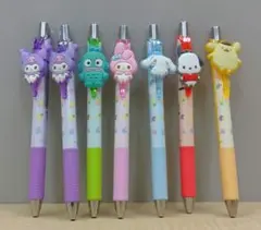 ❶サンリオ 日本限定 マスコット付き ボールペン 7本 まとめ売り