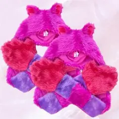 ディズニー　チェシャ猫　ファンキャップ　マフラー　3個セット　お揃い ディズニー チェシャ猫 サリー ファンキャップ 3点セット】ディズニー