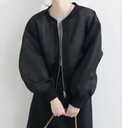 natural couture メッシュダンボールWZIPブルゾン