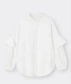 ジーユーgu【S】ラッフルスリーブブラウス　長袖　トップス