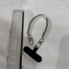 パールチェーン スマホストラップ ハンドストラップ