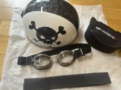 OGK バイク 半帽ヘルメットとゴーグルセットのサムネイル