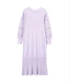 プロポーションボディドレッシング★シアーボリュームスリーブニットワンピース★新品