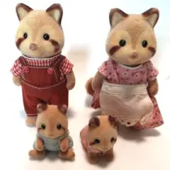 シルバニアファミリー アライグマファミリー（初期・廃盤品）レア