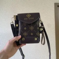 FOSIDIRI スマホショルダーバッグ ブラウン