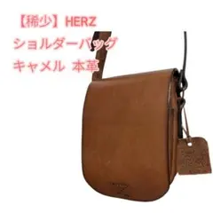 【稀少】HERZ ヘルツ ミニバッグ ショルダーバッグ キャメル バッグ 本革のサムネイル