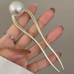 パールかんざし　大粒　ゴールド　フォーマル　ヘアアクセサリー　大人　まとめ髪