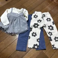 女の子　レギンス　長袖チュニック　90