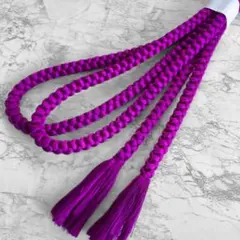 絹 帯締め☆丸組 紅紫色 単色 シンプル 上品 組紐