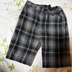 卒園入園式COMME CA ISM フォーマルショートパンツ 黒白チェック