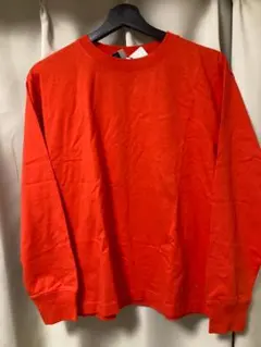 【新品タグ付き】Champion オレンジ 長袖Tシャツ