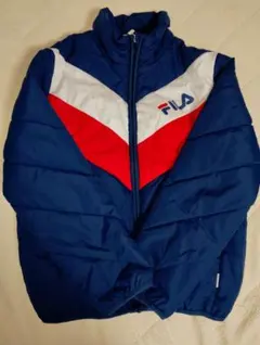 美品　FILA 中綿ジャケット150 ネイビー/レッド