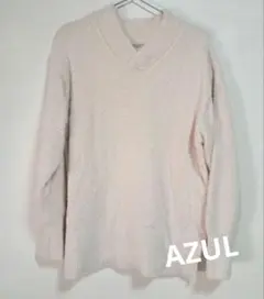 AZUL レディース ニットトップス 丈長め 触り心地良い！ アイボリー