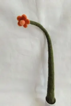 フェルト製　花のボールペンケース　受付け 来客用 ペンカバー