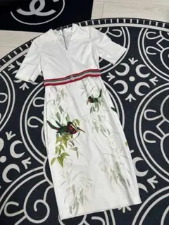 TED BAKER 花柄半袖ひざ丈ワンピース サイズ1 TED BAKER 花柄プリント 半袖ワンピース - メルカリ