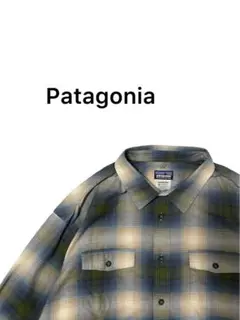 patagonia 1998年ポルトガル製 ドビーグリッド コットンシャツL古着 patagonia 1998年ポルトガル製 ドビーグリッド コットンシャツL古着
