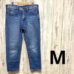 b015 【LOWRYS FARM】クロップド丈　テーパードデニム　M