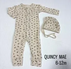 QUINCY MAE クインシーメイ ロンパース ボンネット セット 6-12m