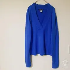 24時間以内発送　REFERENCE POINT 青色 Vネック M 1-42