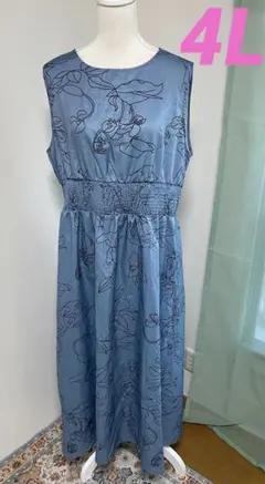 ★49 大きいサイズ♥ウエストシャーリング 細見えワンピ ワンピース 3XL