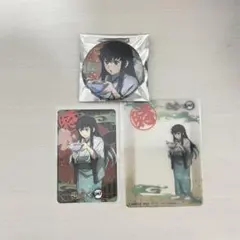 鬼滅の刃 宅麺 クリアカード 缶バッジ セット 時透無一郎