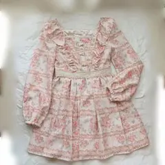 リズリサ 花柄　バラ柄　ワンピース　長袖