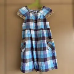 miki HOUSE チェック柄ワンピース 120cmのサムネイル