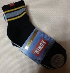 ☆新品☆　EDWIN 　消臭デオドラント加工　ストライプソックス 3足セット