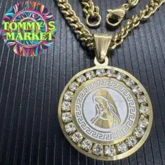 [24-2] ネックレス ペンダント 金 58cmチェーン付き 可愛い 目立つ