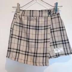 ELUDE エルード キッズ チェック柄 ラップスカート風 パンツ 140