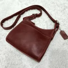 【希少】オールドコーチ 9997 ショルダーバッグ ビンテージ レザー ボルドー