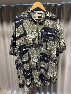Columbia アロハシャツ XXL ネイビー・カーキ
