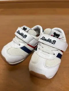 ミキハウス　ダブルビー　Double.B 刺繍 スニーカー ホワイト　美品