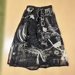 新品 DIESEL シアー スカート シフォン XS 黒 ブラック ディーゼルのサムネイル